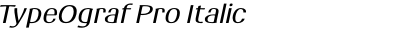 TypeOgraf Pro Italic